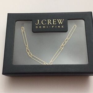 J. Crew Gold Chain Necklace demi fine paper clip